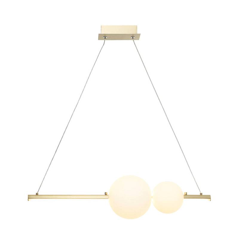 LED-Pendelleuchte 22108 zweiflammig gold matt/opal von Zambelis