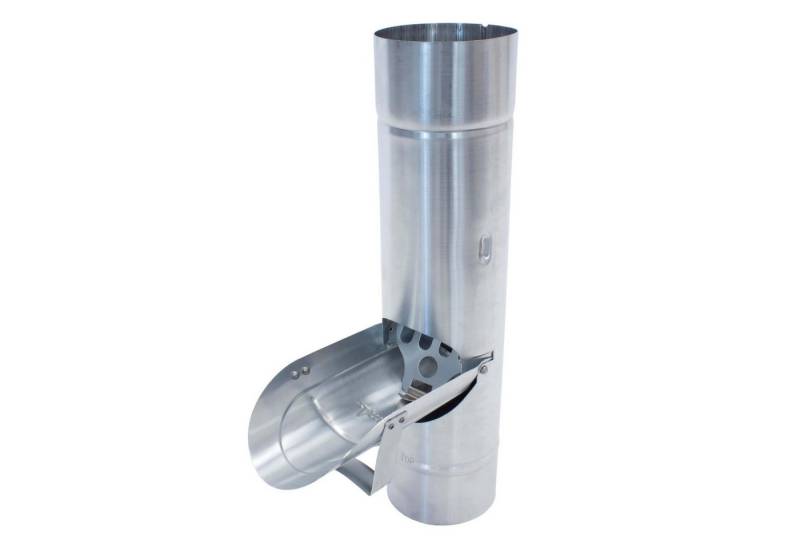 Zambelli Regenfallrohr, (Regenrohrklappe, Regenwasserklappe mit Sieb 100mm Silber), Regenwasser Fallrohr Klappe, Laubschutz durch Sieb, Titanzink von Zambelli