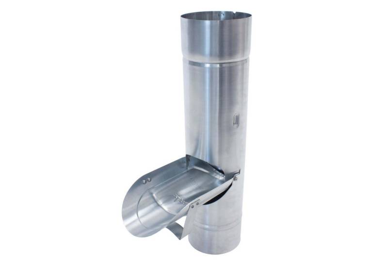 Zambelli Regenfallrohr, (Regenrohrklappe, Regenwasserklappe ohne Sieb 100mm Silber), Regenwasser Fallrohr Klappe, korrosionsbeständig, aus Titanzink von Zambelli