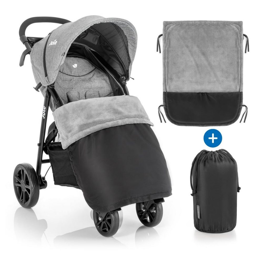 Zamboo Fußsack Schwarz, Universal Fleece Decke für Kinderwagen, Buggy & Sportwagen Beindecke von Zamboo