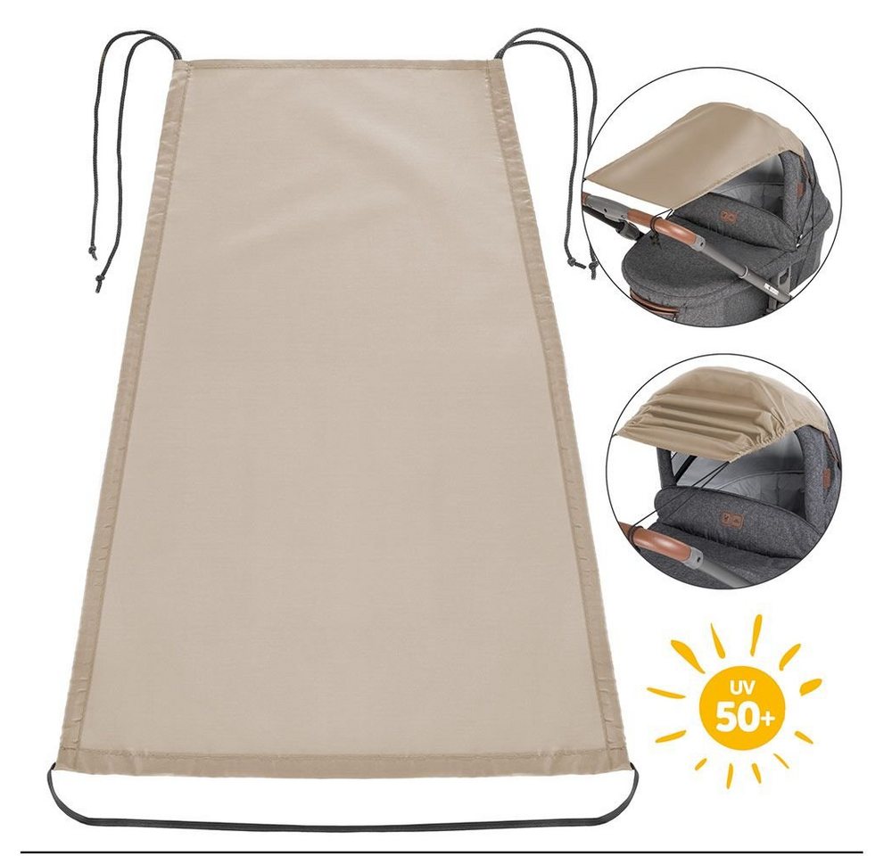 Zamboo Kinderwagen-Sonnenschutzhülle Universal - Beige, Sonnensegel für Kinderwagen Sonnenschutz - Sonnenverdeck Babywanne von Zamboo