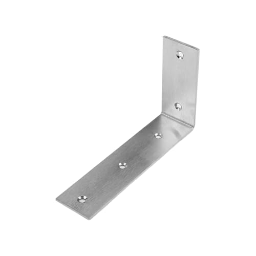 Zambuph 4 Stück L Halterung Eckstreben Verdickte 90 Grad Regaltrennwandunterstützung Edelstahl Bücherregal Hardware Rack, 175 * 100 * 45 * 3mm von Zambuph