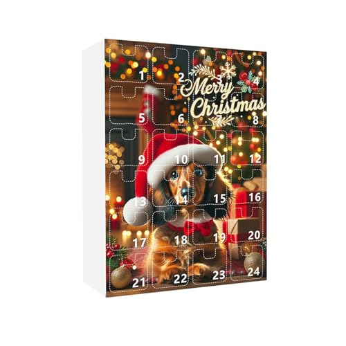 Zambuph Adventskalender für Dackelliebhaber. Jeden Tag eine Überraschung. VERWENDUNG: Weihnachtskalender, Dackel, 24 Tage, Geschenke, Hund, Atmosphäre von Zambuph