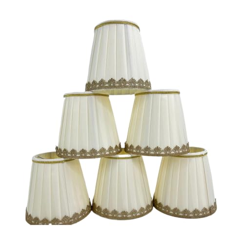 Zambuph Elegantes Kronleuchter Lampenschirm Set für Schreibtischlampe, Schlafzimmer, Arbeitszimmer, Beleuchtung, Stoff Tischlampenschirme, kleine Lampenschirme, Typ+4 Zambuph Elegantes Kronleuchter Lampenschirm Set für Schreibtischlampe, Schlafzimmer, Arbeitszimmer, Beleuchtung, Stoff Tischlampenschirme, kleine Lampenschirme, Typ+4 von Zambuph
