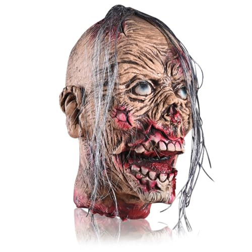 Zambuph Halloween Hanging Head Home Scary Realistic Tabletop Herzstück Horrible Decor Festival Bankett Dekoration Ornament, Männlicher Kopf von Zambuph