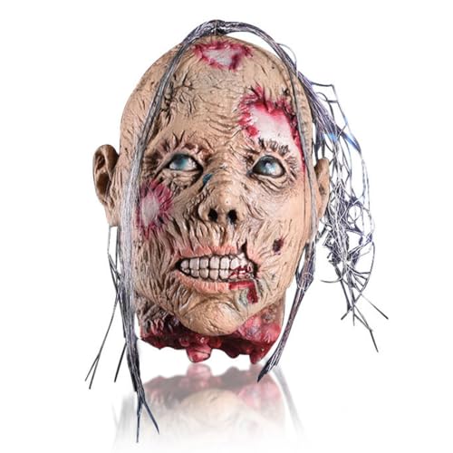 Zambuph Halloween Hanging Head Home Scary Realistic Tabletop Herzstück Horrible Decor Festival Bankett Dekoration Ornament, Weiblicher Kopf von Zambuph