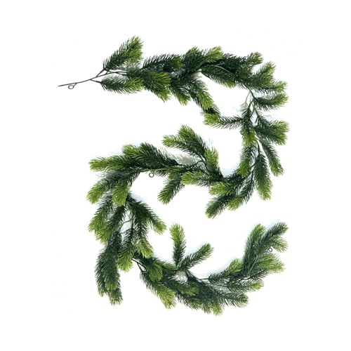 Zambuph Künstliche Kieferngirlande, Festliche Freude für Ihr Zuhause mit lebensechter, realistischer Weihnachtsgirlande für drinnen und draußen, Stil 2 von Zambuph