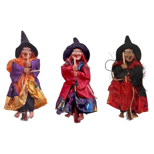 Zambuph Realistische Halloween Hexenpuppen, breite Anwendung, einfaches Aufhängen, langlebig und leicht, Horror Hexenfigur zum Aufhängen von Zambuph