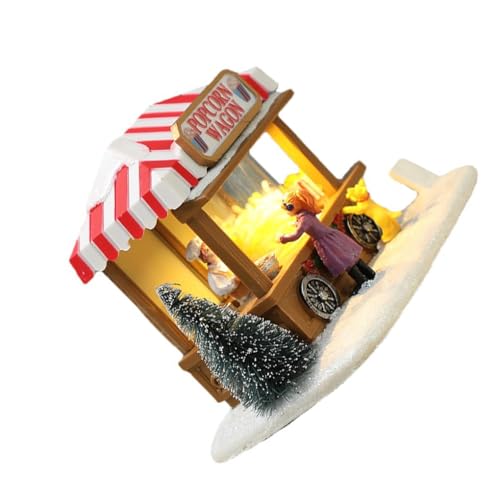 Zambuph Weihnachten Esszimmer Auto Popcorn Leuchtendes Kleines Harz Geburtstag Weihnachten Geschenke Navidad Party Liefert Ohne Batterie von Zambuph