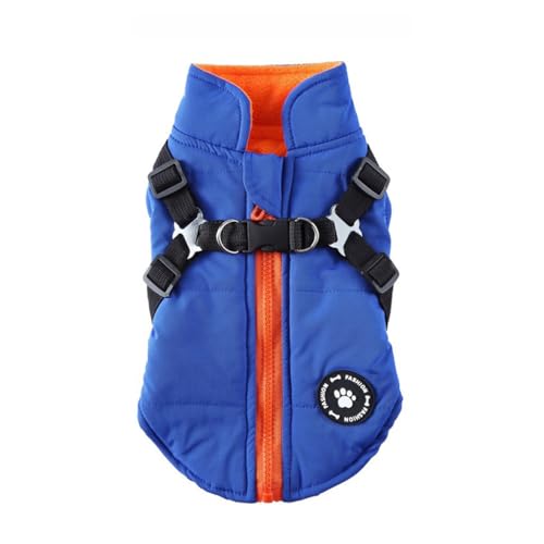 Zambuph Winter Haustiergeschirr Jacken Outfit, wasserdichter Wandermantel, universelle Kleidung, waschbares Rückenhaken Kleidungsdekor, Blau, S Zambuph Winter Haustiergeschirr Jacken Outfit, wasserdichter Wandermantel, universelle Kleidung, waschbares Rückenhaken Kleidungsdekor, Blau, S von Zambuph