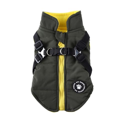 Zambuph Winter Haustiergeschirr Jacken Outfit, wasserdichter Wandermantel, universelle Kleidung, waschbares Rückenhaken Kleidungsdekor, Grün, XL Zambuph Winter Haustiergeschirr Jacken Outfit, wasserdichter Wandermantel, universelle Kleidung, waschbares Rückenhaken Kleidungsdekor, Grün, XL von Zambuph