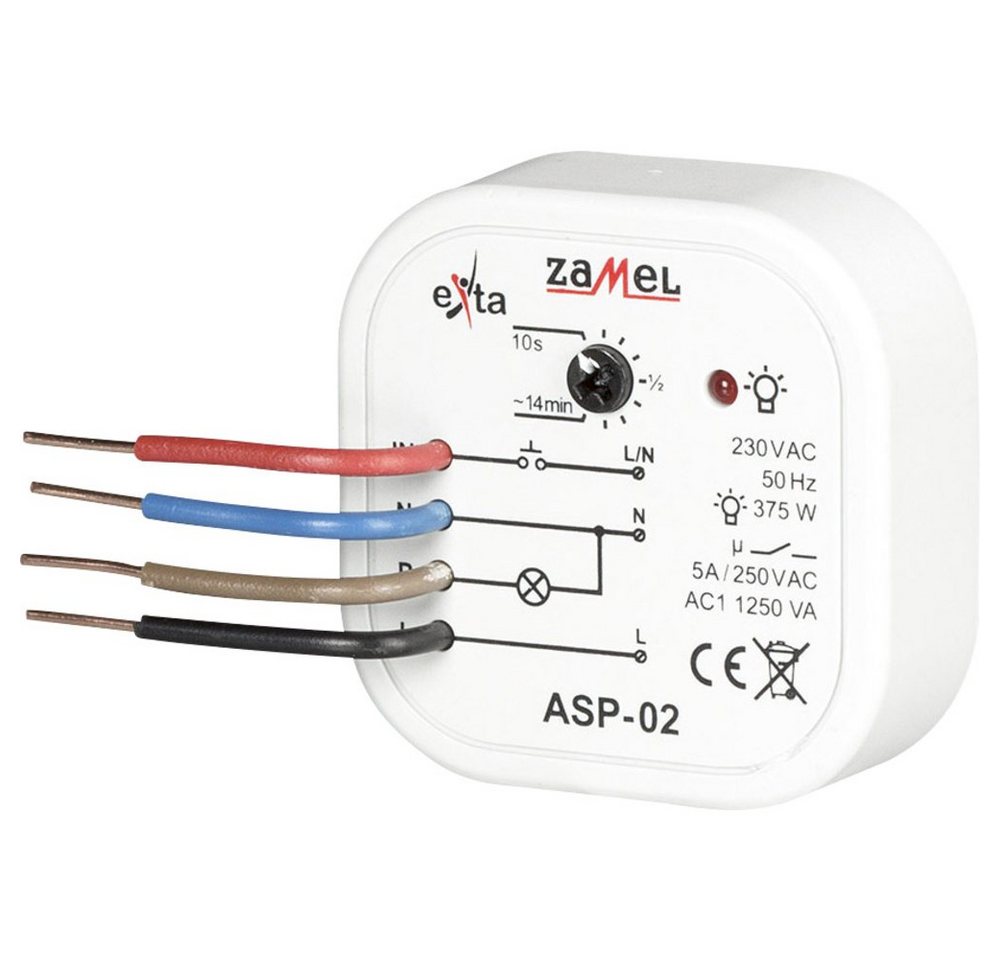Zamel Lichtschalter Zamel ASP-02 Treppenlichtzeitschalter Einbau 230 V Zamel Lichtschalter Zamel ASP-02 Treppenlichtzeitschalter Einbau 230 V von Zamel