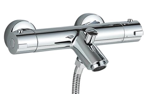 Duscharmatur Mit Thermostat Brausethermostat Brausearmatur mit 38 °C Sicherheitsstopp Duschthermostat Armatur für Dusche in Chrom von Zamery