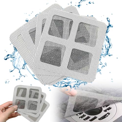 Zamety 100 Stück Duschsieb Abfluss Haare Netzaufkleber, Haarsieb Dusche Einweg Selbstklebend, Abflusssieb Dusche Sticker für Abfluss Haare Mesh, Waschbecken, Bäder und Küchen, 10 x 10 cm von Zamety