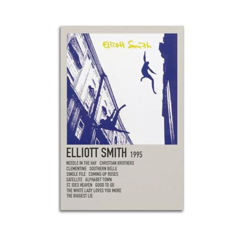 Zamm Elliott Smith Leinwand-Poster, Wandkunst, dekoratives Gemälde, Schlafzimmer, Poster, 20 x 30 cm, ungerahmter Stil Zamm Elliott Smith Leinwand-Poster, Wandkunst, dekoratives Gemälde, Schlafzimmer, Poster, 20 x 30 cm, ungerahmter Stil von Zamm