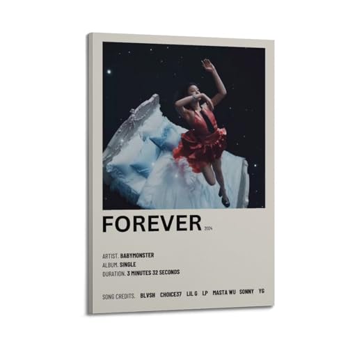 Zamm Forever by Babymonster Leinwand-Poster, Wandkunst, dekoratives Gemälde, Schlafzimmer, Gemälde, Poster, 20 x 30 cm, Rahmenstil Zamm Forever by Babymonster Leinwand-Poster, Wandkunst, dekoratives Gemälde, Schlafzimmer, Gemälde, Poster, 20 x 30 cm, Rahmenstil von Zamm