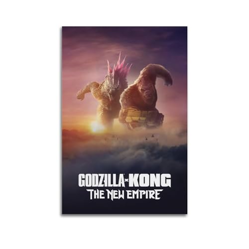 Zamm Godzilla X Kong Leinwand-Poster, Wandkunst, dekoratives Gemälde, Schlafzimmer, 20 x 30 cm, ungerahmter Stil Zamm Godzilla X Kong Leinwand-Poster, Wandkunst, dekoratives Gemälde, Schlafzimmer, 20 x 30 cm, ungerahmter Stil von Zamm