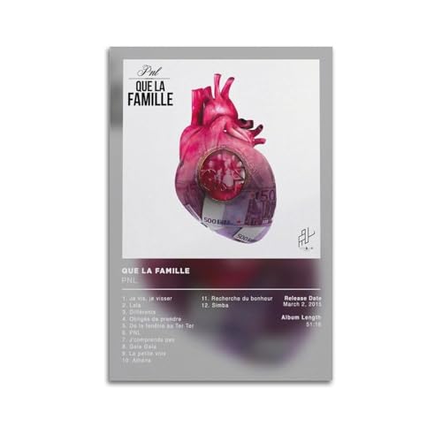 Zamm PNL Que La Famille Album-Poster, Wandkunst, Leinwandgemälde, Wohnzimmer, Schlafzimmer, Heimdekoration, Büro, Wandposter, Fitnessstudio, Kunstmalerei, 30 x 45 cm Zamm PNL Que La Famille Album-Poster, Wandkunst, Leinwandgemälde, Wohnzimmer, Schlafzimmer, Heimdekoration, Büro, Wandposter, Fitnessstudio, Kunstmalerei, 30 x 45 cm von Zamm