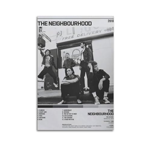 Zamm Poster "The Neighbourhood" auf Leinwand, Gemälde, Wohnzimmer, Schlafzimmer, Heimdekoration, Büro, Wandposter, Fitnessstudio, Kunstmalerei, 30 x 45 cm von Zamm