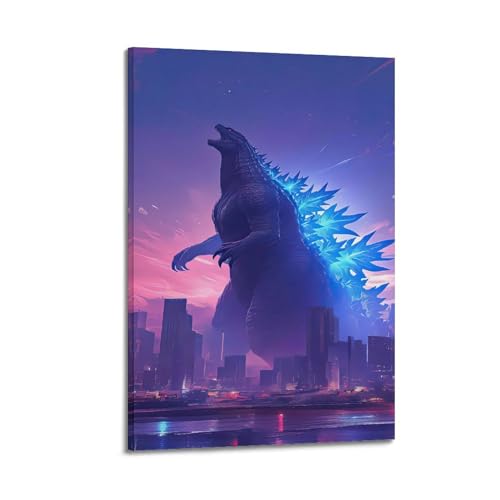 Zamou Godzilla Leinwand-Poster, Wandkunst, dekoratives Wohnzimmer-Poster, Schlafzimmer-Poster, 20 x 30 cm, Rahmenstil Zamou Godzilla Leinwand-Poster, Wandkunst, dekoratives Wohnzimmer-Poster, Schlafzimmer-Poster, 20 x 30 cm, Rahmenstil von Zamou