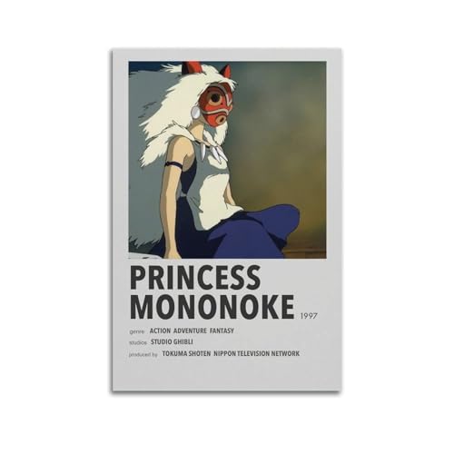 Zamou Leinwandposter, Motiv: Prinzessin Mononoke, dekoratives Wohnzimmer-Poster, Schlafzimmer-Poster, 40 x 60 cm, ungerahmter Stil Zamou Leinwandposter, Motiv: Prinzessin Mononoke, dekoratives Wohnzimmer-Poster, Schlafzimmer-Poster, 40 x 60 cm, ungerahmter Stil von Zamou