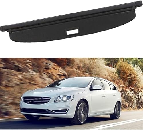 ZanLIn Auto Ausziehbar Kofferraum Rollo für Volvo V60 2010-2017, Laderaumabdeckung Kofferraumabdeckung Rollo Kofferraum Schutz Abdeckung von ZanLIn