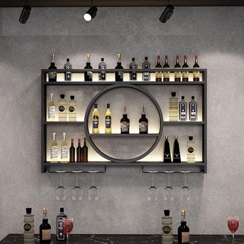 Zanefoo Wandweinregal Metall Mit LED-Beleuchtung & Modulare Weinflaschenhalterung | Modernes Weinlager Für Homebar, Küche, Gastronomie | Robuste Halterung + Einfache Montage (Inkl. Dübel)(Black,1.4m) Zanefoo Wandweinregal Metall Mit LED-Beleuchtung & Modulare Weinflaschenhalterung | Modernes Weinlager Für Homebar, Küche, Gastronomie | Robuste Halterung + Einfache Montage (Inkl. Dübel)(Black,1.4m) von Zanefoo