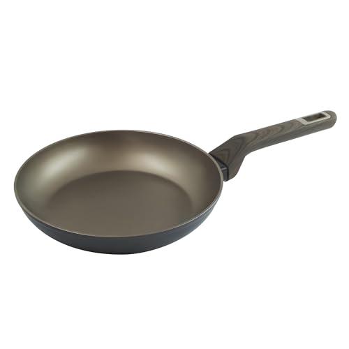 Zanetti, Geschmiedete Pfanne mit hoher Dicke der Erde, antihaftbeschichtete Pfanne aus Aluminium, geeignet für alle Herdarten, einschließlich Induktion, Soft-Touch-Griff in Holzoptik, Durchmesser 20 von Zanetti