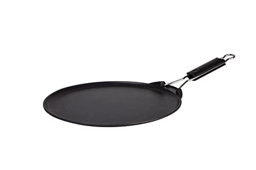 ZANETTI - Antihaft- und Kratzfeste Pfanne aus druckgegossenem Aluminium, Mehrzweckpfanne Crepes mit klappbarem Griff, Durchmesser 30 cm, Made in Italy, ideal auch für Toast, Fisch, Fleisch und Gemüse von ZANETTI