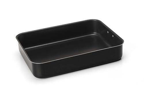 Zanetti - Jumbo, Antihaft-Lasagnee Größe 40 x 28 cm, rechteckige Lasagne-Form mit Ring zum Aufhängen, platzsparend, Farbe Schwarz, hergestellt in Italien Zanetti - Jumbo, Antihaft-Lasagnee Größe 40 x 28 cm, rechteckige Lasagne-Form mit Ring zum Aufhängen, platzsparend, Farbe Schwarz, hergestellt in Italien von Zanetti