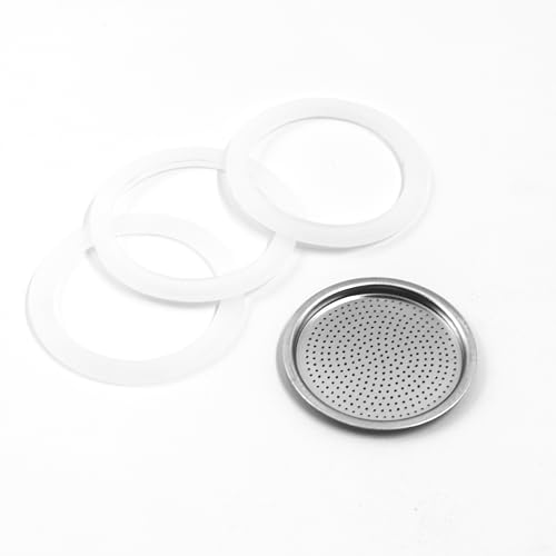 zanetti - Universelles Ersatzteil-Set für Kaffeemaschinen im Format 3 Tassen, Ersatzteile für Mokka, bestehend aus 3 Dichtungen und 1 Filter von Zanetti