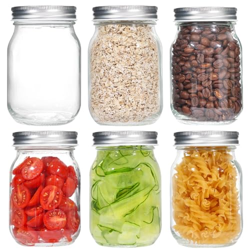 Zanfqvo 6 Stück Einmachgläser, 500ml Luftdichte Einweckgläser mit Schraubdeckel, Marmeladengläser, Einkochgläser für Hausgemachte Marmelade, Einmachen, Aufbewahren, Fermentieren von Lebensmitteln Zanfqvo 6 Stück Einmachgläser, 500ml Luftdichte Einweckgläser mit Schraubdeckel, Marmeladengläser, Einkochgläser für Hausgemachte Marmelade, Einmachen, Aufbewahren, Fermentieren von Lebensmitteln von Zanfqvo