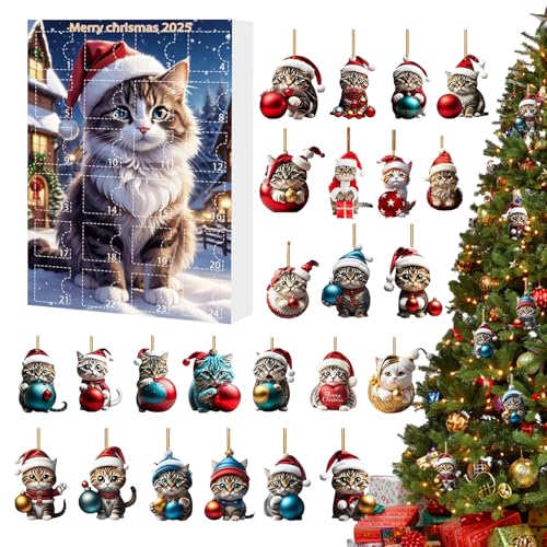 Katzen -Adventskalender 2025 - Katzenschmuck Weihnacht Adventskalender 24 Tage Weihnachten Countdown -Kalender 2d Acrylkatze Advents-kalender Für Katzenliebhaber Katzen -Adventskalender 2025 - Katzenschmuck Weihnacht Adventskalender 24 Tage Weihnachten Countdown -Kalender 2d Acrylkatze Advents-kalender Für Katzenliebhaber von Zankie