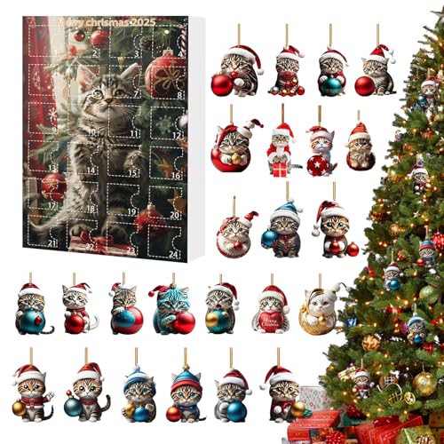 Katzen -Adventskalender 2025 - Katzenschmuck Weihnacht Adventskalender 24 Tage Weihnachten Countdown -Kalender 2d Acrylkatze Advents-kalender Für Katzenliebhaber Katzen -Adventskalender 2025 - Katzenschmuck Weihnacht Adventskalender 24 Tage Weihnachten Countdown -Kalender 2d Acrylkatze Advents-kalender Für Katzenliebhaber von Zankie
