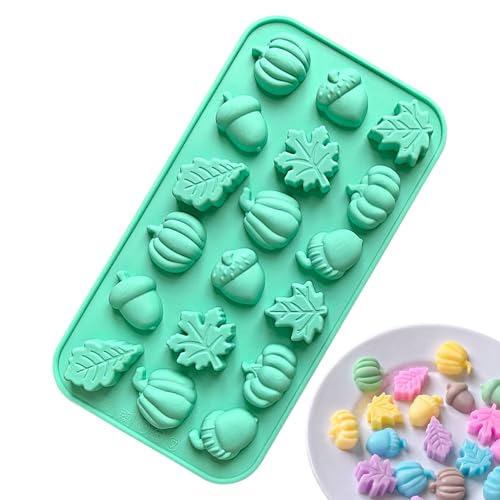 Mini Herbstformen,18-Fach Förmchen Kürbis Tannenzapfen Ahornblätter | Nicht Klebende Silikonform Für Thanksgiving Halloween Seife Kerzen Harz Schokolade Dekorationsbastelprojekte Mini Herbstformen,18-Fach Förmchen Kürbis Tannenzapfen Ahornblätter | Nicht Klebende Silikonform Für Thanksgiving Halloween Seife Kerzen Harz Schokolade Dekorationsbastelprojekte von Zankie