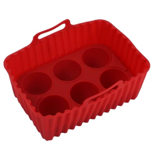 Silikon Einlagen Für Heißluftfritteuse - Wiederverwendbare Backform Für Heißluftofen Fritteusen - Küchenhelfer Für Anfänger Pizza Abendessen Snacks Backen Grillen von Zankie