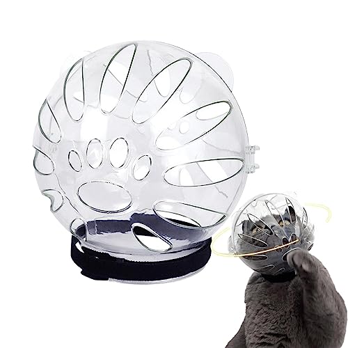 Zankie Atmungsaktiver Blasenmaulkorb für Katzen – Anti-Biss-transparente, verstellbare Raumhaube | Katzenhelm mit multifunktionaler Design-Abdeckung zum Baden, Pflegen oder Schneiden von Nägeln Zankie Atmungsaktiver Blasenmaulkorb für Katzen – Anti-Biss-transparente, verstellbare Raumhaube | Katzenhelm mit multifunktionaler Design-Abdeckung zum Baden, Pflegen oder Schneiden von Nägeln von Zankie