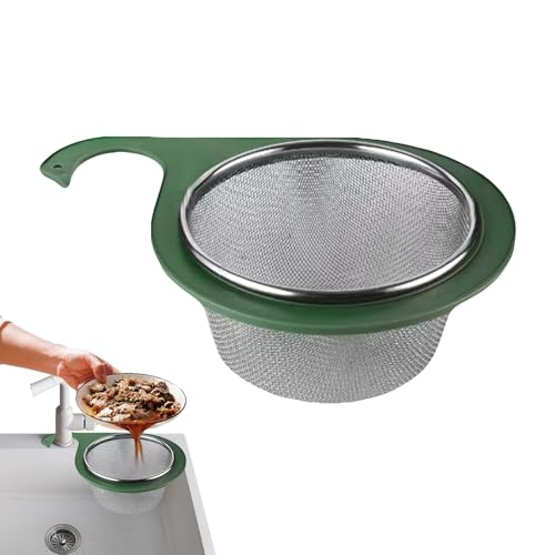 Zankie Edelstahl-Swan-Küchen-Eckspülbeckenfilter – Küchenspüle-Eckabflusssieb | Multifunktionales Abflusskorb-Waschbecken | Wasserhahn-Hängefilterkorb | Schwanenfilterkorb von Zankie