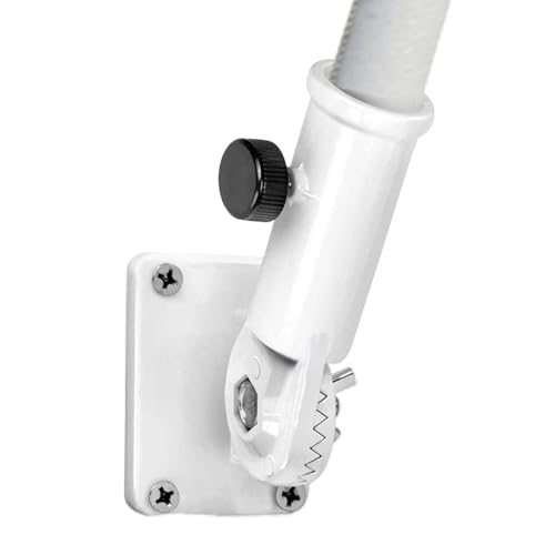 Zankie Fahnenhalter Für Draußen, Halterung Aus Aluminiumlegierung Mit Hardware, Anzeigen Flagge In Mehreren Positionen Flaggenmasthalter, Flaggenmastbasis Halterung Für Fahnenmast von Zankie