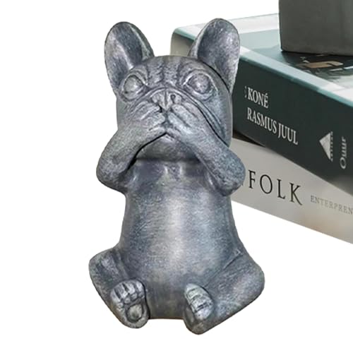 Zankie Lustige französische Bulldoggen-Figur – „Don't Listen, Don't See, Don't Speak“-Bulldoggenstatue aus Kunstharz, dekoratives Sammlerstück für die Dekoration zu Hause und im Garten, 11,5 x 7 cm Zankie Lustige französische Bulldoggen-Figur – „Don't Listen, Don't See, Don't Speak“-Bulldoggenstatue aus Kunstharz, dekoratives Sammlerstück für die Dekoration zu Hause und im Garten, 11,5 x 7 cm von Zankie