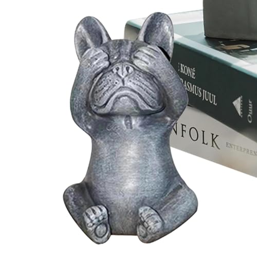 Zankie Lustige französische Bulldoggen-Figur – „Don't Listen, Don't See, Don't Speak“-Bulldoggenstatue aus Kunstharz, dekoratives Sammlerstück für die Dekoration zu Hause und im Garten, 11,5 x 7 cm Zankie Lustige französische Bulldoggen-Figur – „Don't Listen, Don't See, Don't Speak“-Bulldoggenstatue aus Kunstharz, dekoratives Sammlerstück für die Dekoration zu Hause und im Garten, 11,5 x 7 cm von Zankie