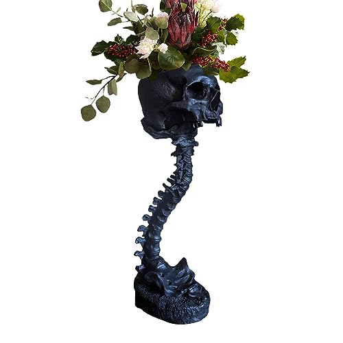 Zankie Totenkopf-Übertopf Und Wirbelsäulenständer-Sets – Wirbelsäulenständer, Totenkopf-Blumentopf, Halloween-Stil, Skelett-Heimdekoration, Gruselige Gothic-Dekoration Zankie Totenkopf-Übertopf Und Wirbelsäulenständer-Sets – Wirbelsäulenständer, Totenkopf-Blumentopf, Halloween-Stil, Skelett-Heimdekoration, Gruselige Gothic-Dekoration von Zankie