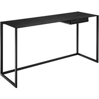 Zanotta - Calamo Schreibtisch, Stahl schwarz / Leder schwarz von Zanotta