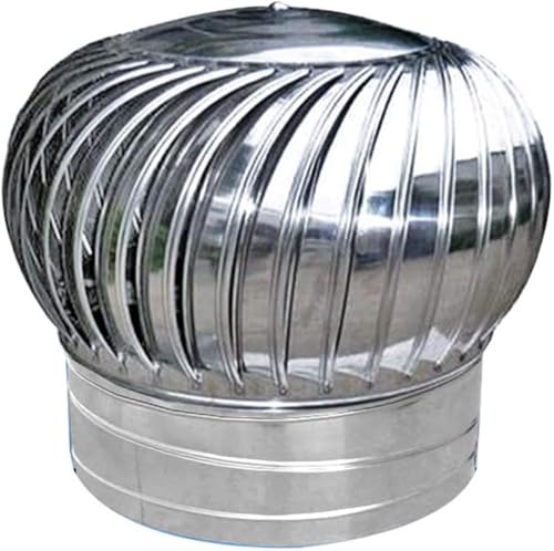 Zanotva Drehbare Kaminhaube aus Edelstahl, Entlüftungshaube mit rotierendem Spinner gegen Abluft, for Schornsteine ​​und Abluftöffnungen, Schornsteinaufsätze(150mm/5.9Inch) von Zanotva