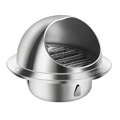 Zanotva Stainless Steel Air Vent,Ventilation Grill Hood,Exhaust Grille,Sphere Ventilation Grille Ducting External Extractor Hood Wall Mount Exhaust Covers Vents Outlet,130mm/5.12in von Zanotva
