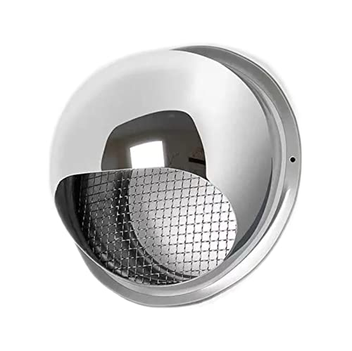 Zanotva Stainless Steel Wall Round Vent Hole Ventilating Cowl,Air Vent Round Cowl,Air Ventilation and Exhaust Wall Vent Outlet Hood,for Bathroom Office Kitchen Ventilation,160mm/6.3in von Zanotva