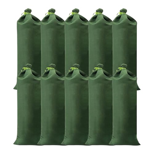 Zanthicia 10 teiliges elastisches Band für einfache und sichere Platzierung von Hochwassersperren Sandsäcken, wasserabsorbierenden Hochwassersperren aus Segeltuch, Grün 30 * 80cm+10Stk von Zanthicia