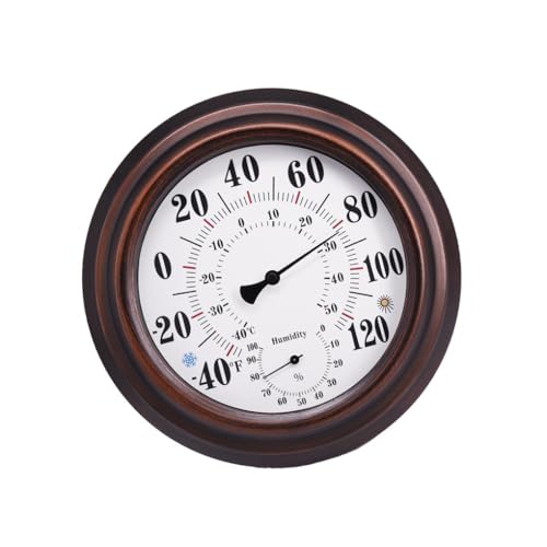 Zanthicia Thermometer Hygrometer Antik Große Innen Außentemperatur Keine Batterie Wand Mechanischer Raum von Zanthicia