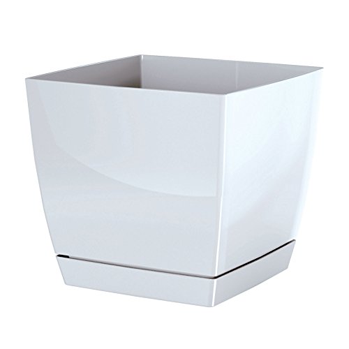 "Coubi" Blumentopf von Prosper Plast DUKP240-S449 24 x 24 x 22 cm – weiß von Zanvic