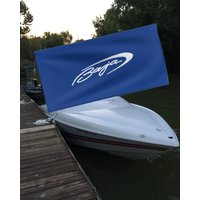 Baja Boating - Blaues Handtuch Mit Weißer Polycotton | 2 Größen von ZanyOnline